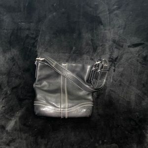 Coach black leather small bag in good condition